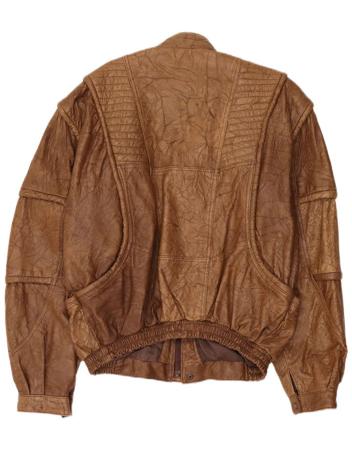 veste en cuir homme vintage UK 42 XL Marron