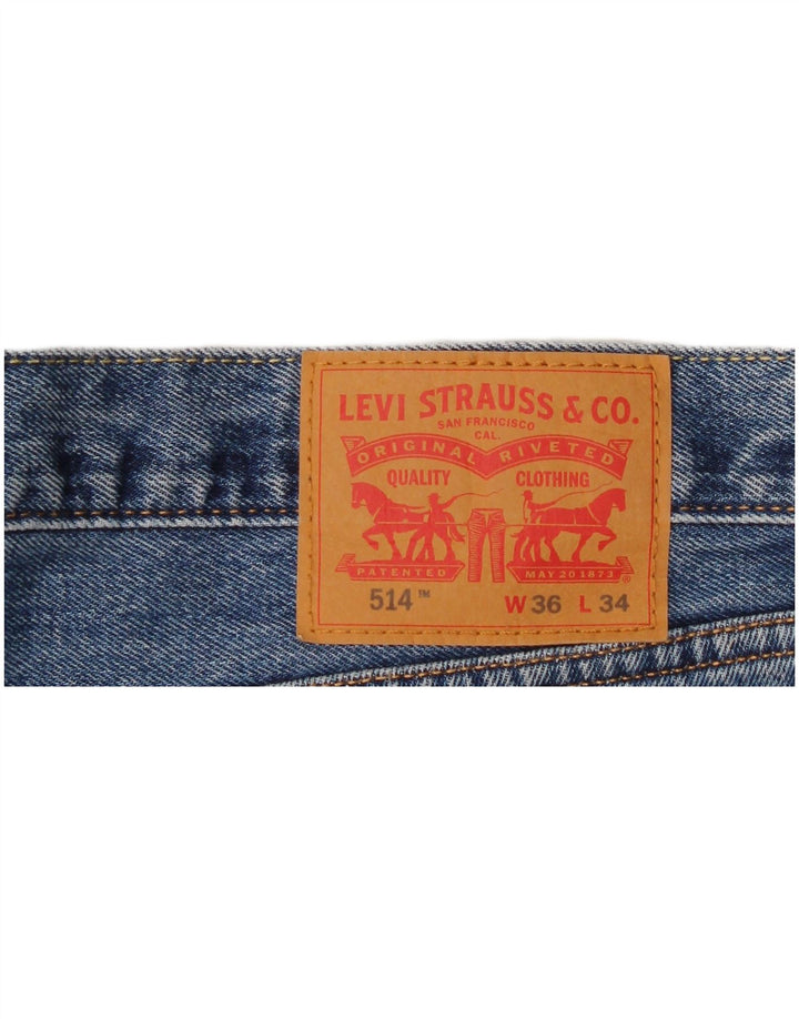 Levi's Jean Droit 514 Homme Bleu W36 L34 Coton