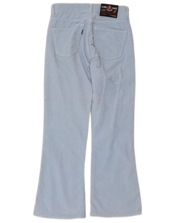 Pantalon en velours côtelé Bootcut femme vintage W26 L27 coton bleu
