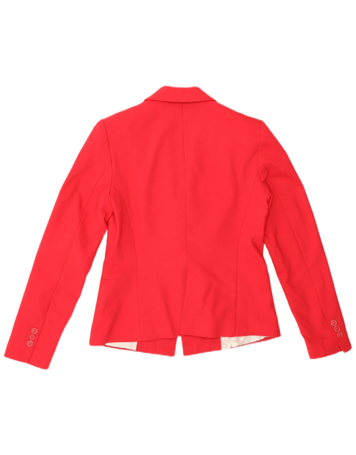 Zara Veste Blazer 1 Bouton Femme UK 14 Rose Moyen Polyester