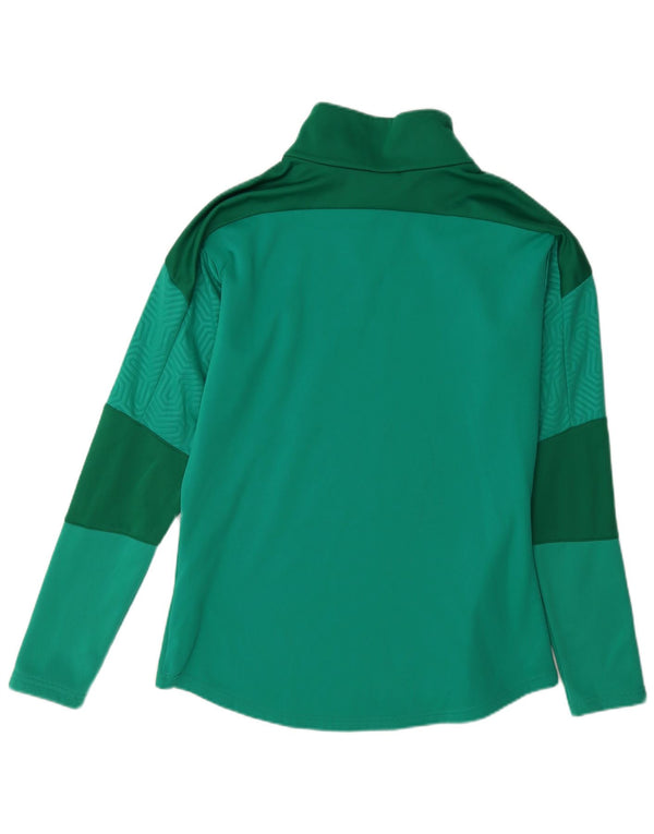 Puma Sweat-Shirt Zip Neck Homme Vert Moyen Colorblock Polyester