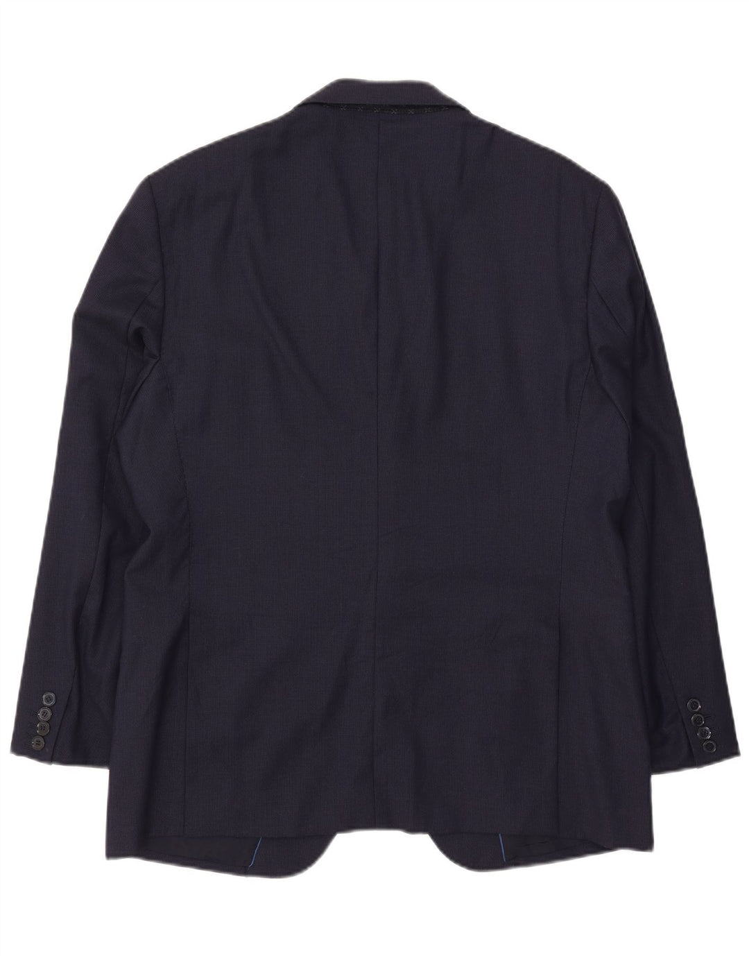 Massimo Dutti Veste Blazer 2 Boutons Homme EU 54 XL Bleu Marine Laine