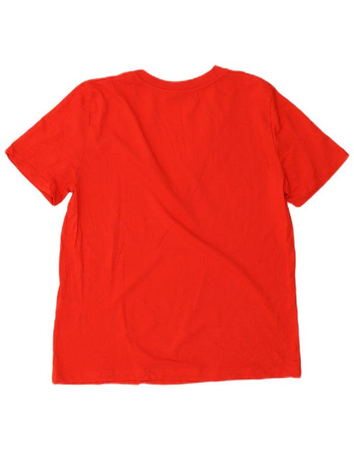 Zara T-shirt surdimensionné pour femme UK 10 Petit coton rouge