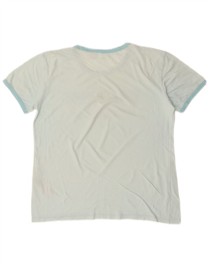 LEVI'S T-Shirt Graphique Femme UK 14 Coton Turquoise Moyen