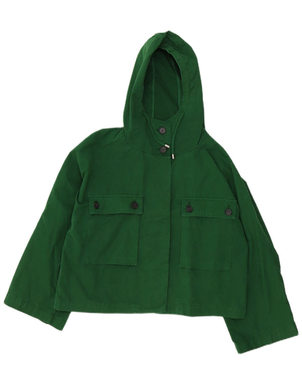 Zara Veste bomber surdimensionnée à capuche pour femme UK 10 Petit Vert