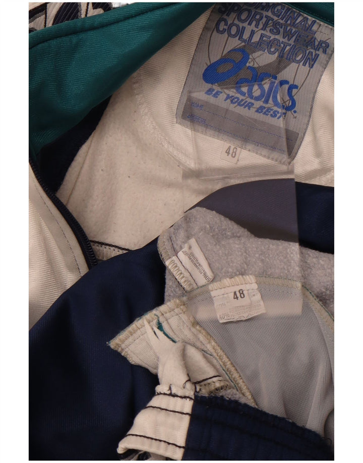 Asics Survêtement Complet Femme IT 48 XL Bleu Marine Colourblock Polyamide