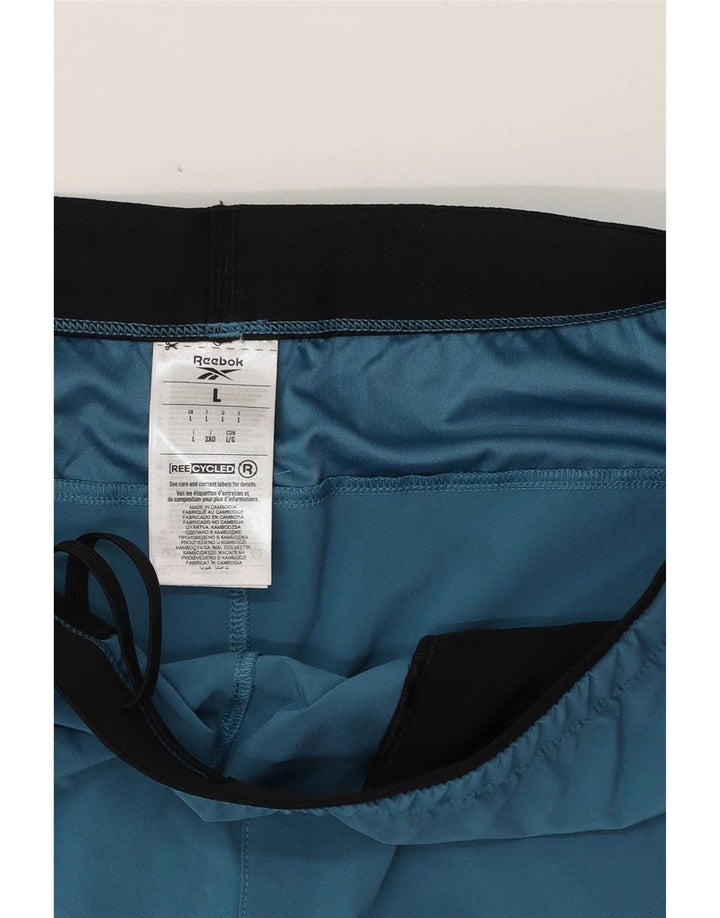 Reebok Short de sport homme grand bleu polyester