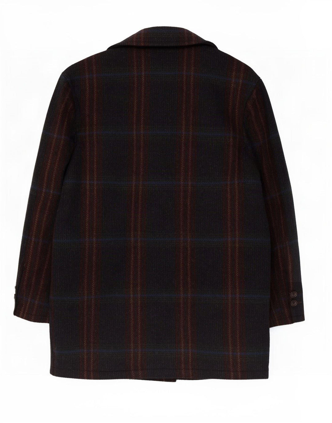 Facis Caban Homme IT 54 2XL Laine à Carreaux Noir