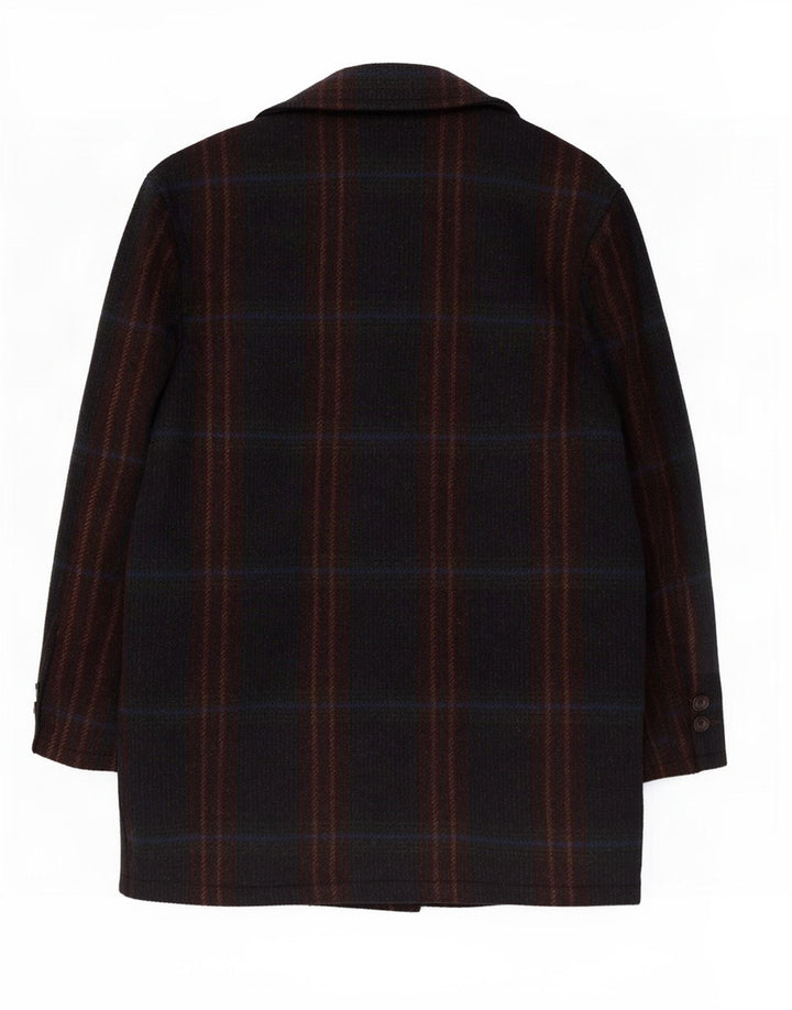 Facis Caban Homme IT 54 2XL Laine à Carreaux Noir