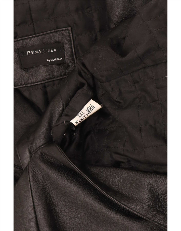 Sorbino Manteau en cuir pour homme UK 44 2XL Noir