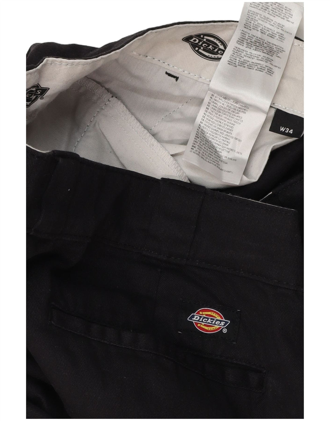DICKIES Pantalon Chino Droit Homme W34 L31 Noir Polyester
