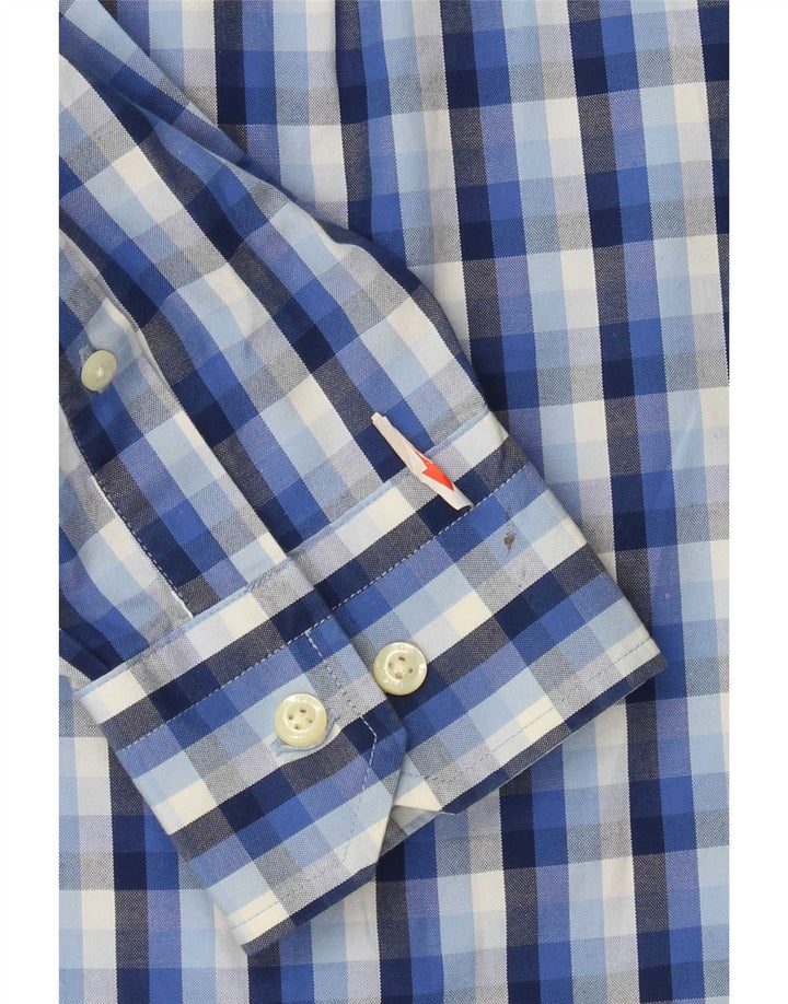 Gant Chemise Homme Grand Carreau Bleu Coton