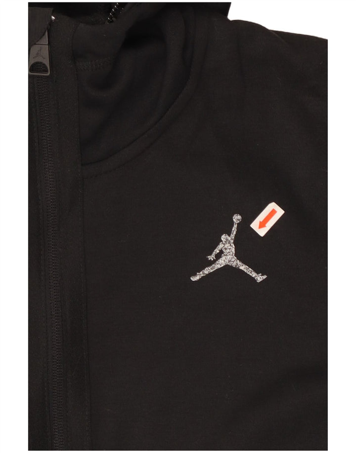 JORDAN Pull à capuche zippé Dri Fit pour hommes XS Noir Polyester
