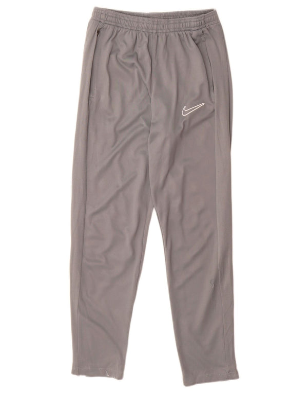 Nike Pantalon de survêtement Dri Fit garçon 12-13 ans Large Gris Polyester