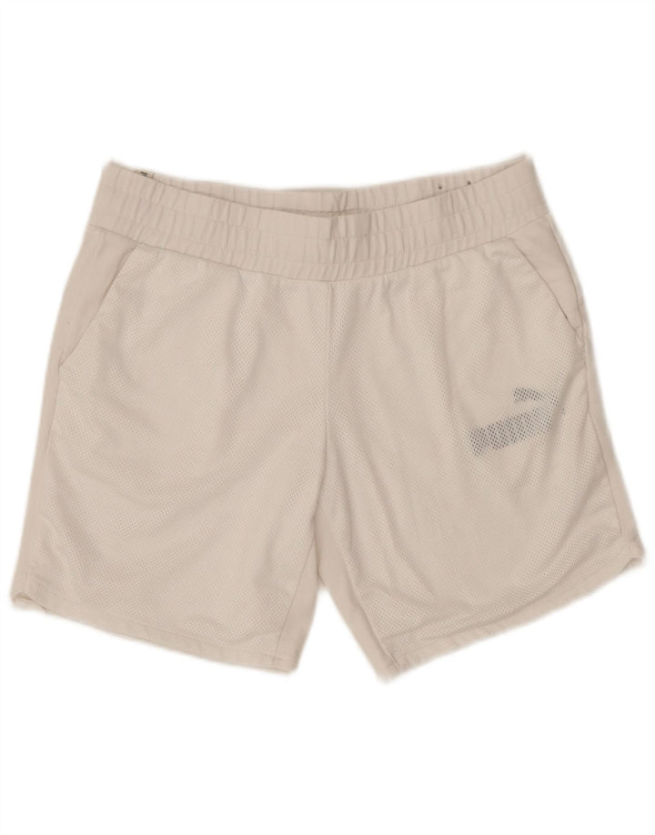 PUMA Short de sport graphique pour femme UK 14 Large Blanc Coton