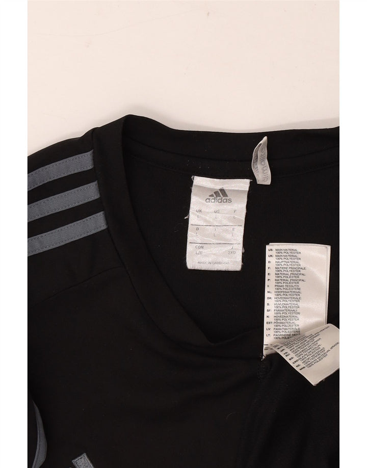 Adidas Hommes Climalite T-Shirt Haut Large Noir Colorblock Polyester