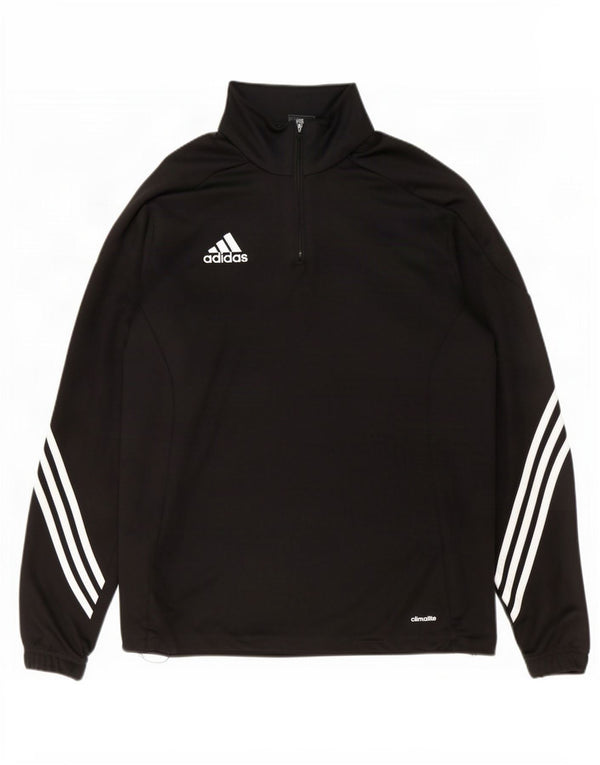 Adidas Climalite Zip Neck Pull Survêtement Haut Grand Noir Polyester