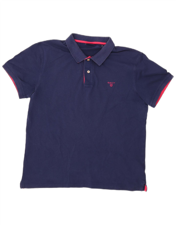 GANT Polo Homme XL Bleu Marine Coton
