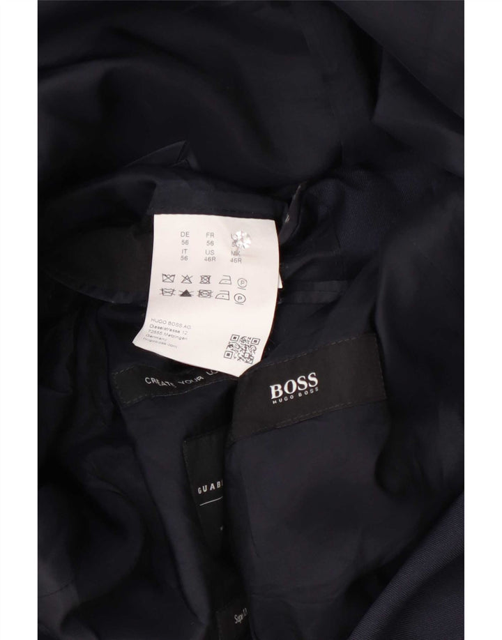 Hugo Boss Veste blazer à 2 boutons pour homme EU 56 3XL Bleu marine Laine