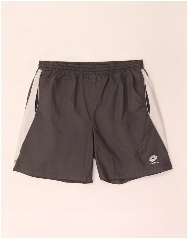 Lotto Short de sport pour homme UK 42/44 XL Gris Colorblock Polyester