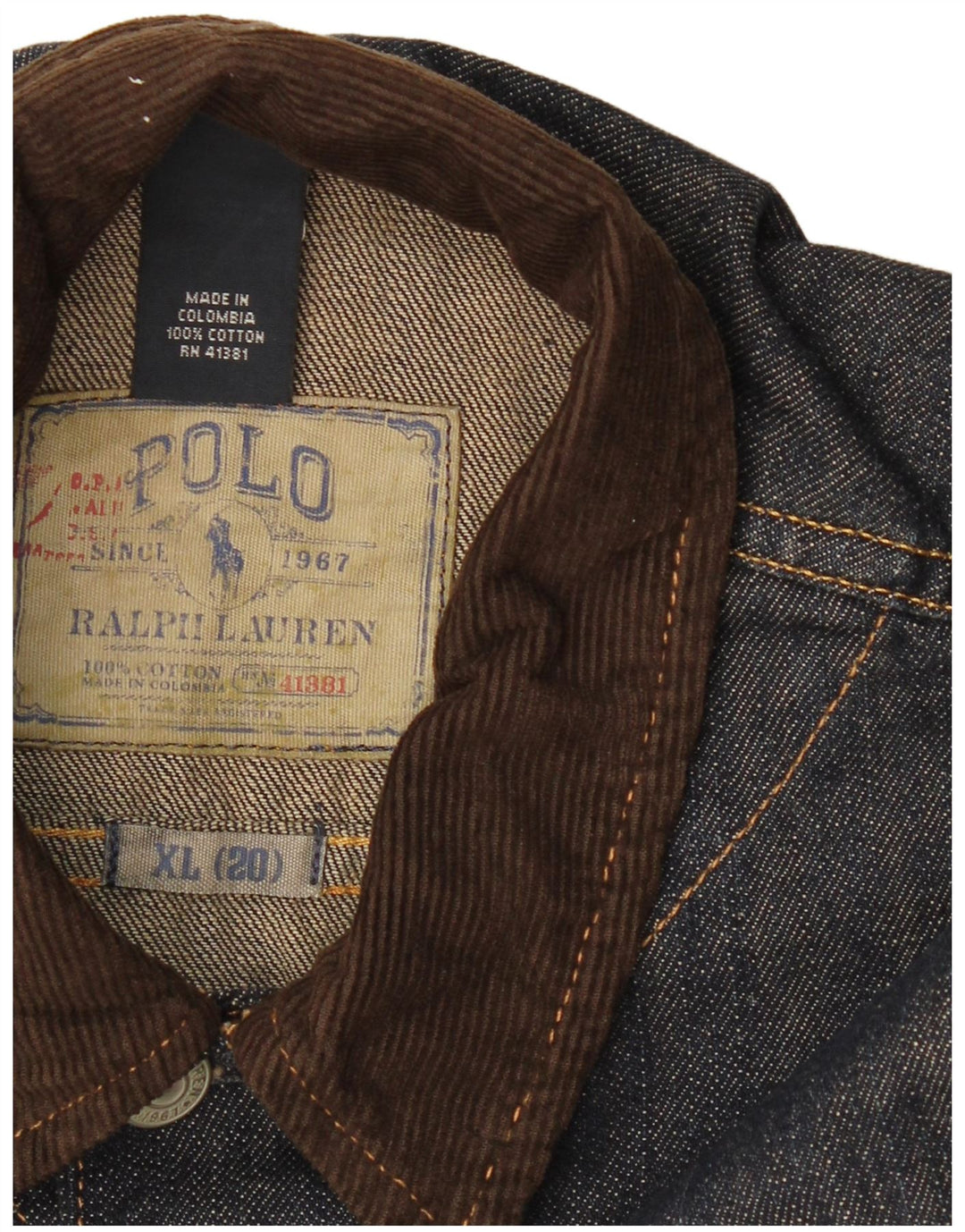 Polo Ralph Lauren Veste en jean garçon 15-16 ans XL Bleu marine Coton