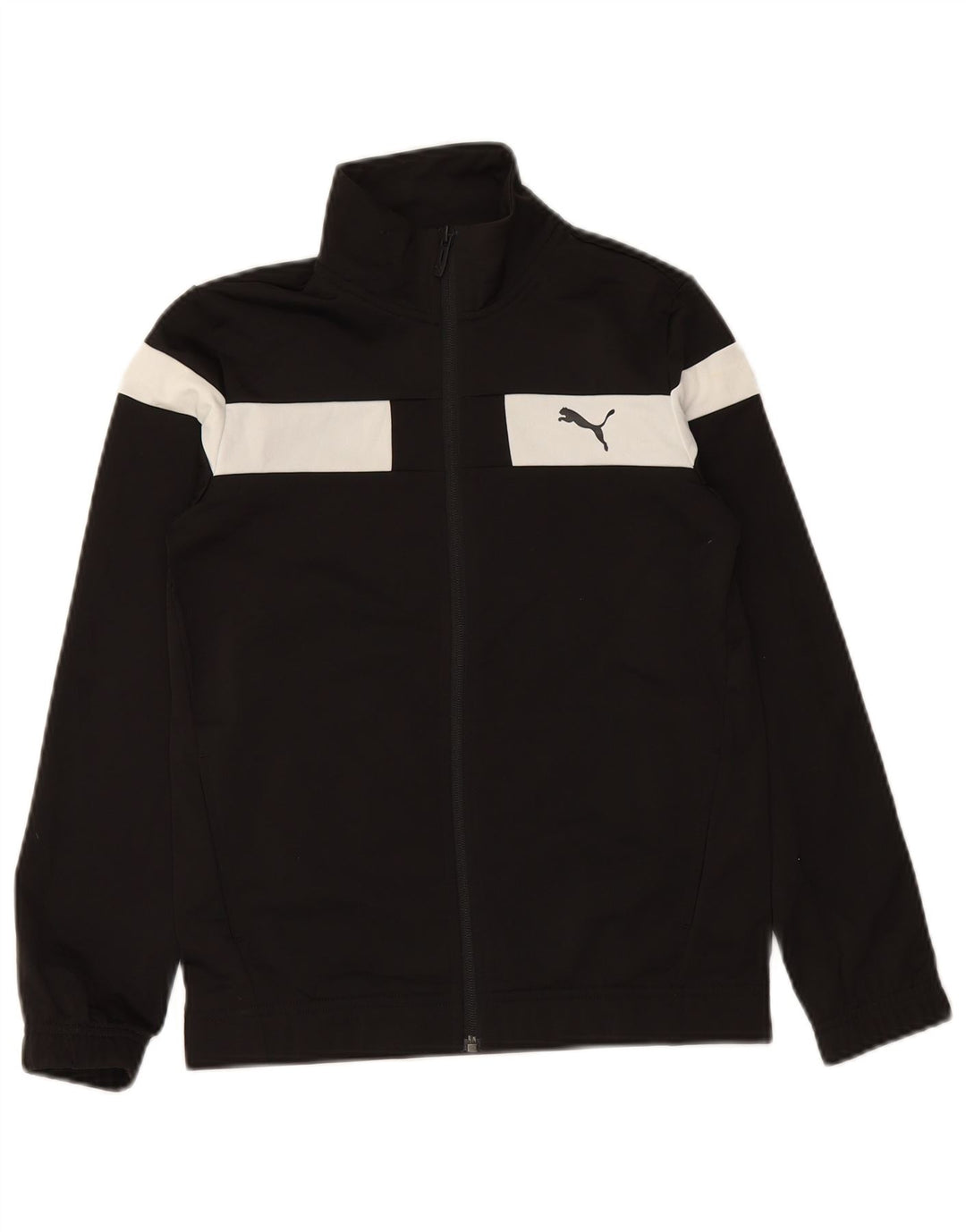 PUMA Veste de Survêtement Garçon 11-12 ans Noir Colorblock Polyester