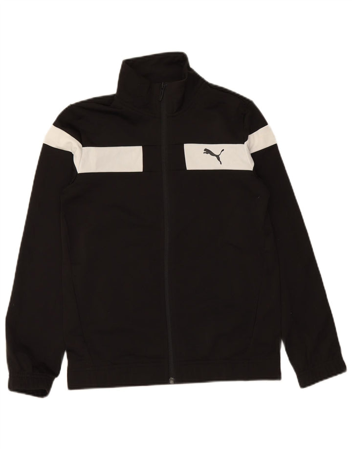 PUMA Veste de Survêtement Garçon 11-12 ans Noir Colorblock Polyester