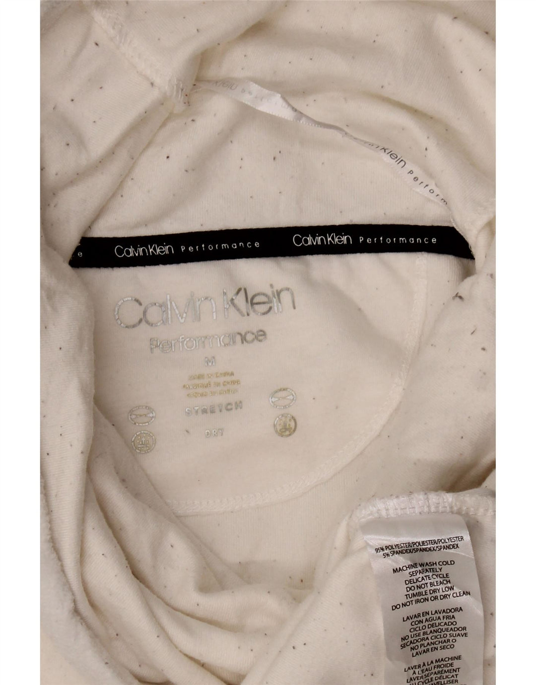 Calvin Klein Pull col roulé pour femme UK 14 Blanc moyen