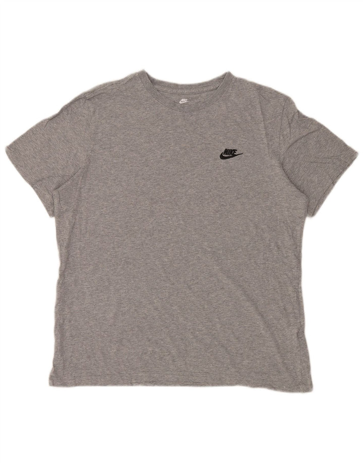 NIKE T-Shirt Homme Haut Large Gris Coton