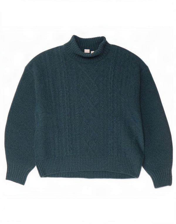 Gap Pull surdimensionné à col roulé pour femme UK 16 Grand Acrylique Vert