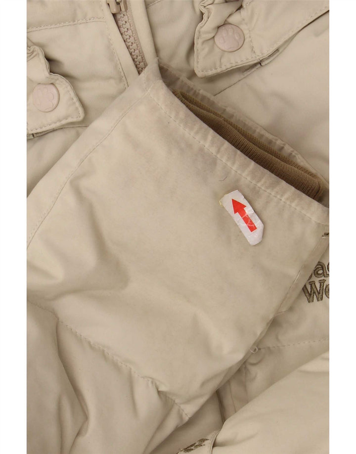 Jack Wolfskin Veste matelassée à capuche pour femme UK 10 Small Beige Polyamide