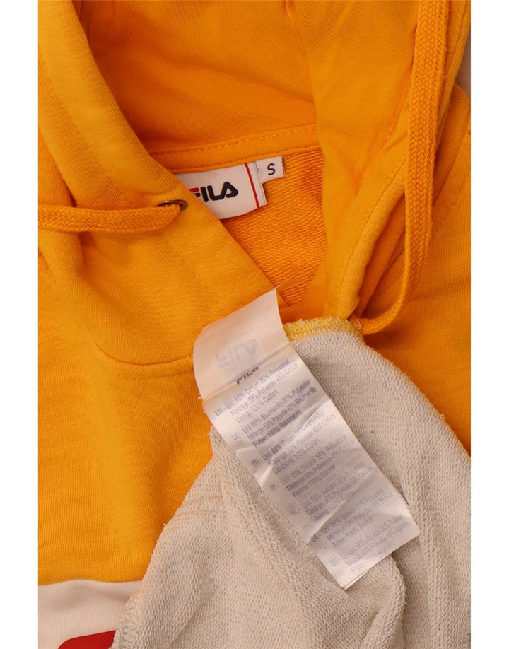 FILA Pull à capuche graphique pour garçon 13-14 ans Petit colorblock jaune