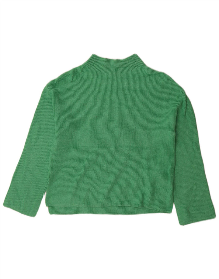 Marks & Spencer Pull col roulé pour femme UK 10 Small Vert Viscose