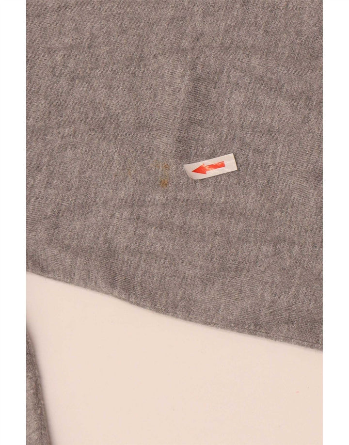 Zara Pull Col V Homme Gris Moyen Moucheté