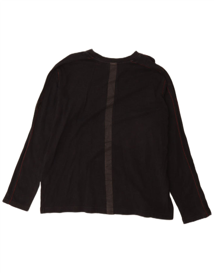 Murphy & Nye Haut graphique à manches longues pour homme en coton noir 2XL