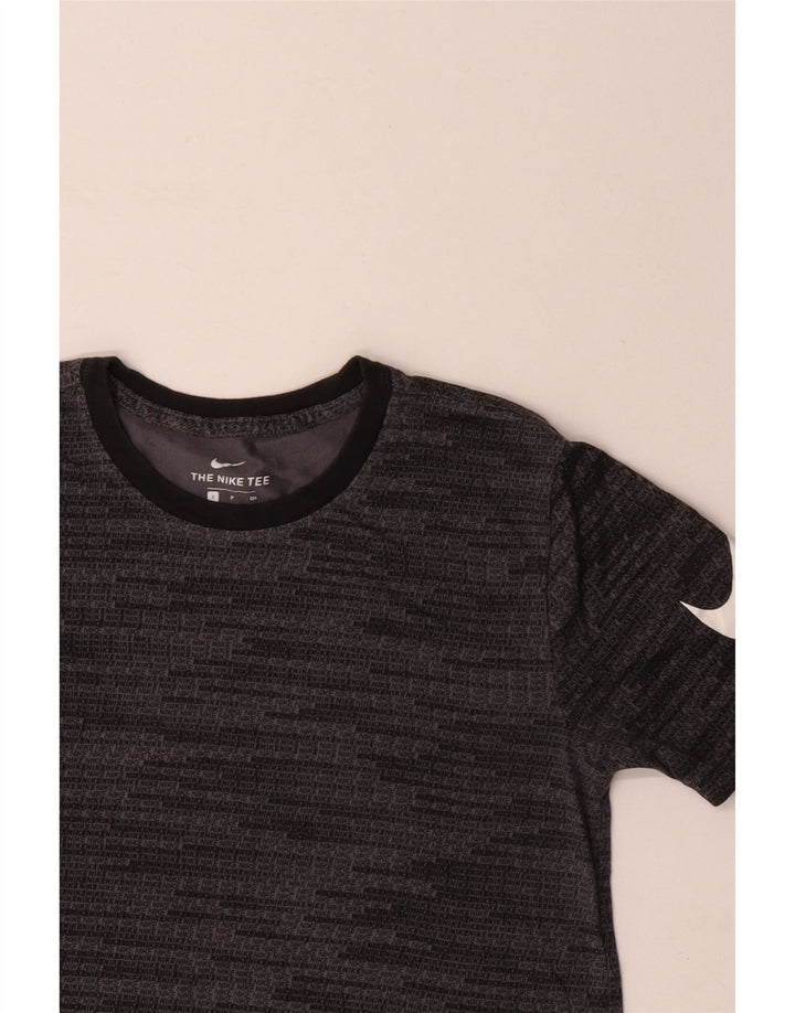 NIKE T-shirt graphique pour hommes, petit, gris, coton