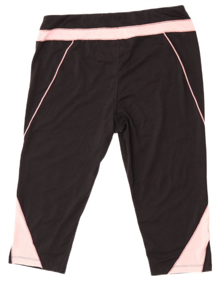 Fila Leggings Capri Femme UK 14 Large Noir Colorblock Polyester