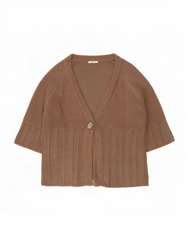 Marks & Spencer Cardigan à manches 3/4 pour femme en coton marron UK 20 2XL