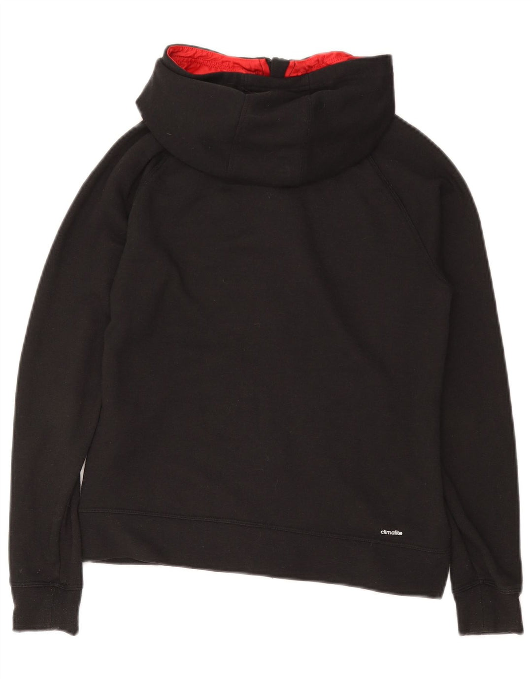 ADIDAS Pull à capuche zippé Climalite pour femme UK 4/6 XS Noir Polyester