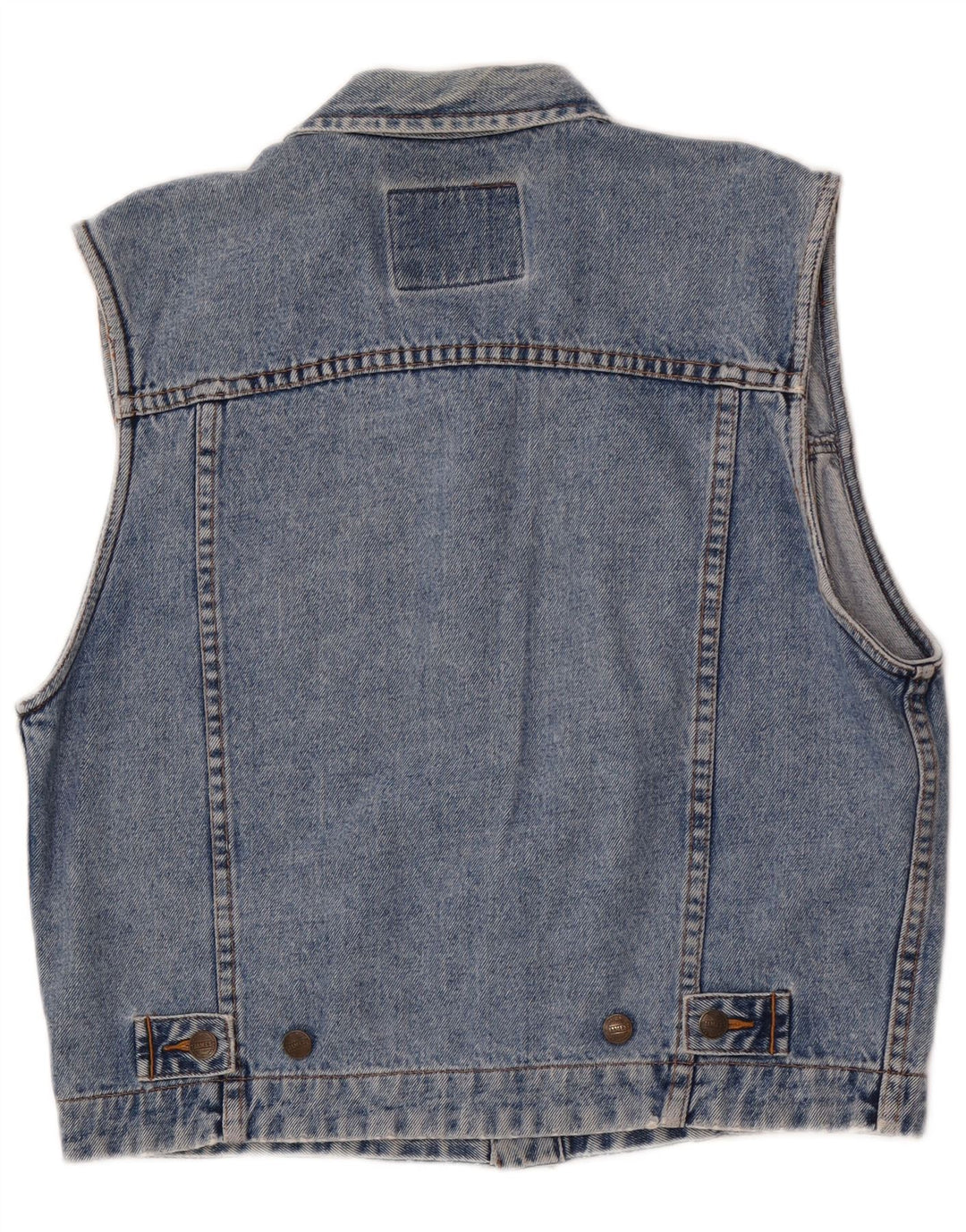 James Dillon Gilet en jean pour homme UK 36 Petit Bleu Coton