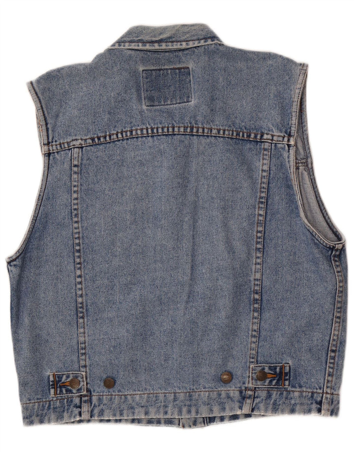 James Dillon Gilet en jean pour homme UK 36 Petit Bleu Coton