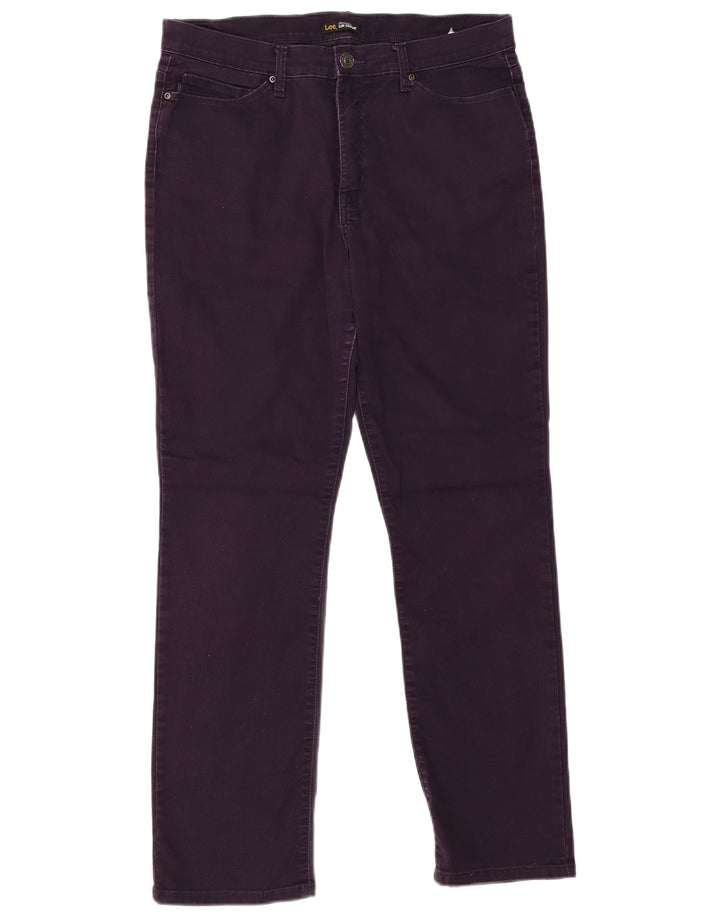 LEE Pantalon décontracté droit slim pour femme W32 L32 Violet Coton