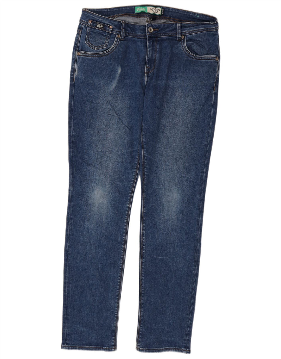 Superdry Jean Slim Imogen Femme W32 L32 Bleu Coton