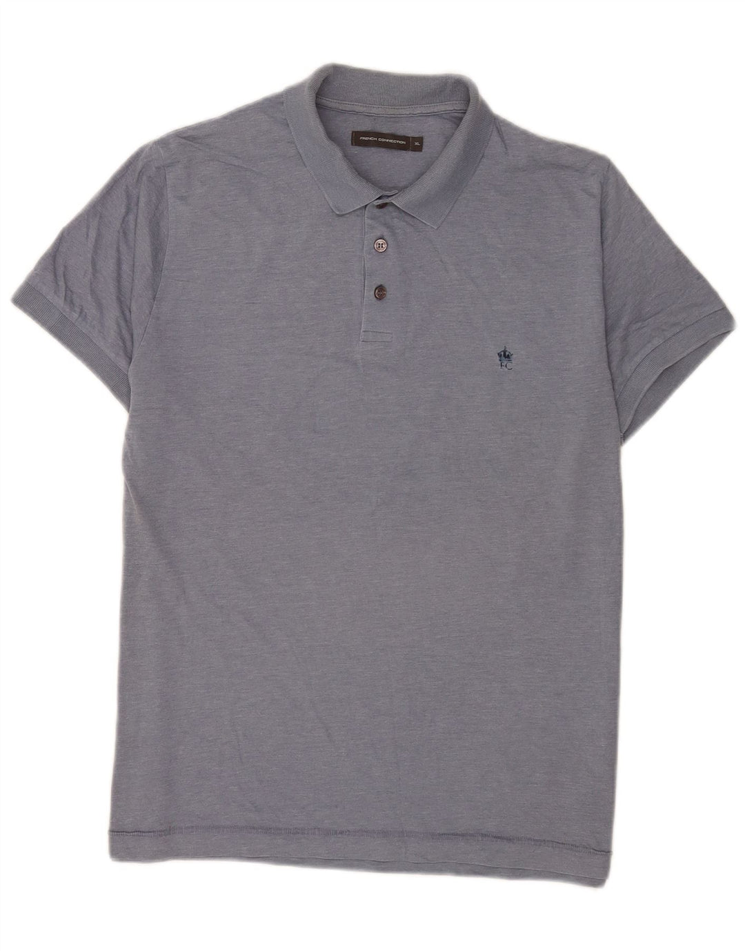 French Connection Polo Homme XL Bleu Coton