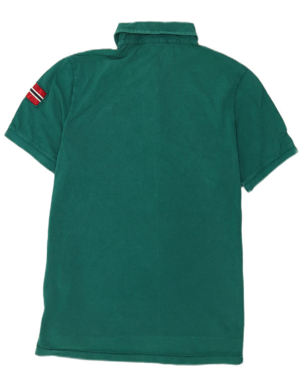 Napapijri Polo Geographic Graphic Homme Vert Moyen Coton