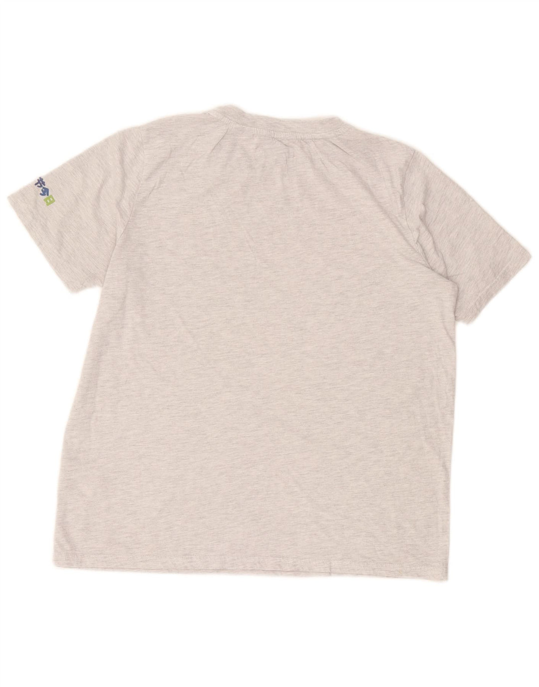 Superdry Femme Crop Graphic T-Shirt Top UK 12 Gris Moyen Rayé