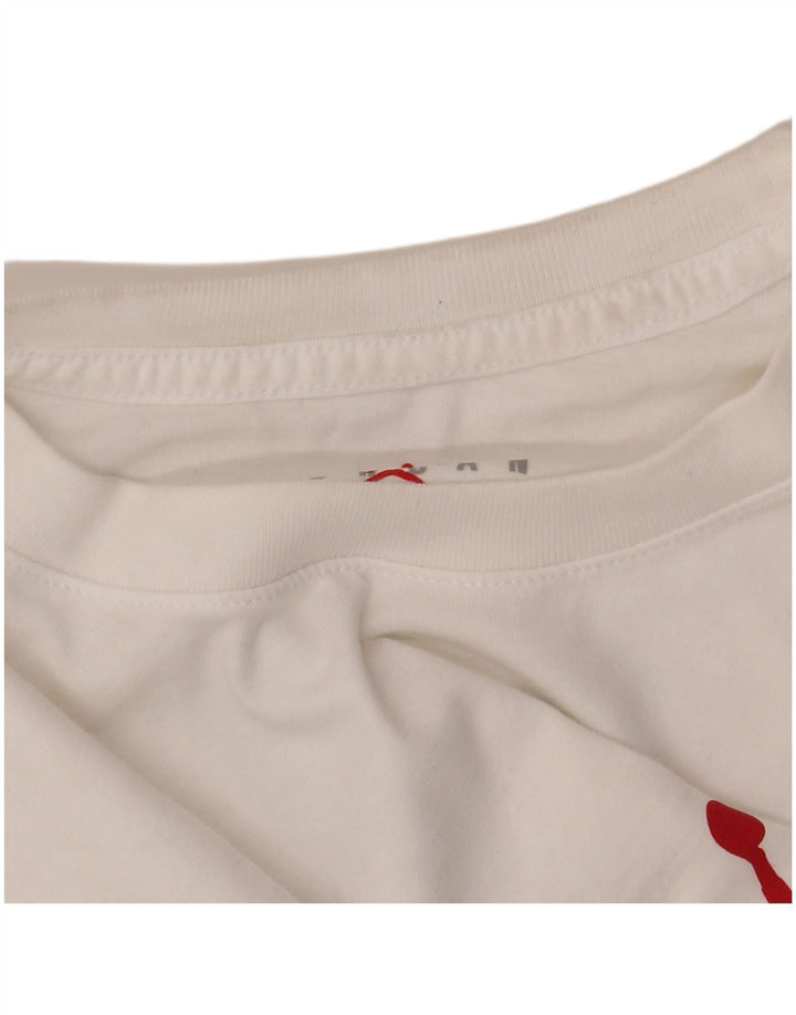 JORDAN T-shirt graphique pour hommes, petit, en coton blanc