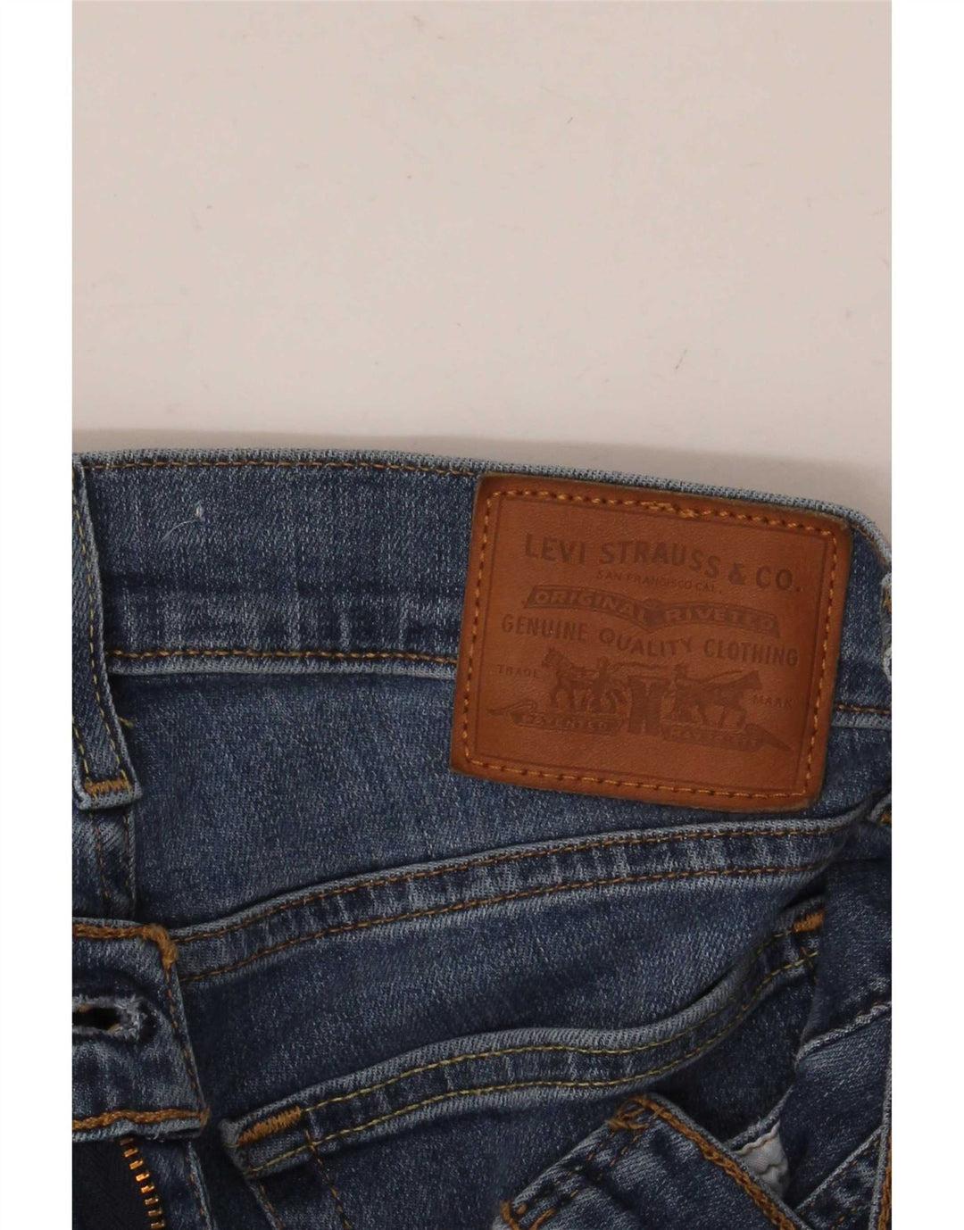 Levi's Jean Slim Effet Déchiré W26 L32 Femme Bleu