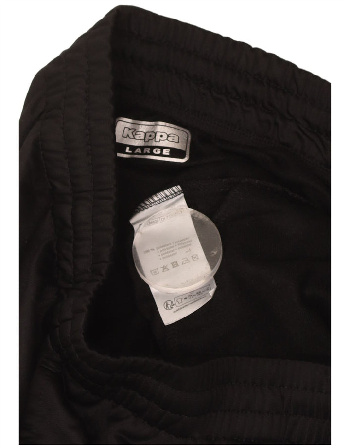 KAPPA Mens Tracksuit Trousers Joggers Large  Black Polyester