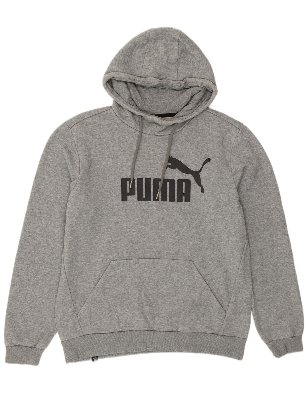 Puma Pull à Capuche Graphique Homme Gris Moyen Moucheté Coton